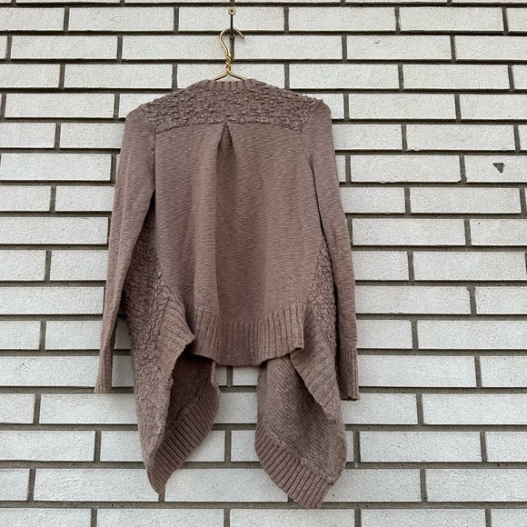 Anthropologie Sleeping on Snow Slubby Boucle Cardigan Mohair Tan - Picture 12 of 14